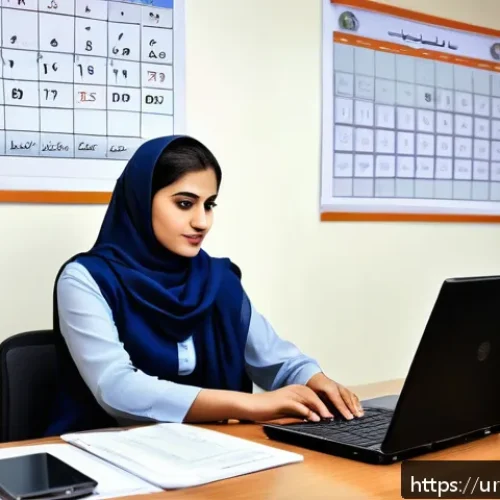 Home 30 행정사 직업 만족도와 주요 불만 사항 - A professional Urdu-speaking administrative officer in a modern office setting in Pakistan, dressed ...